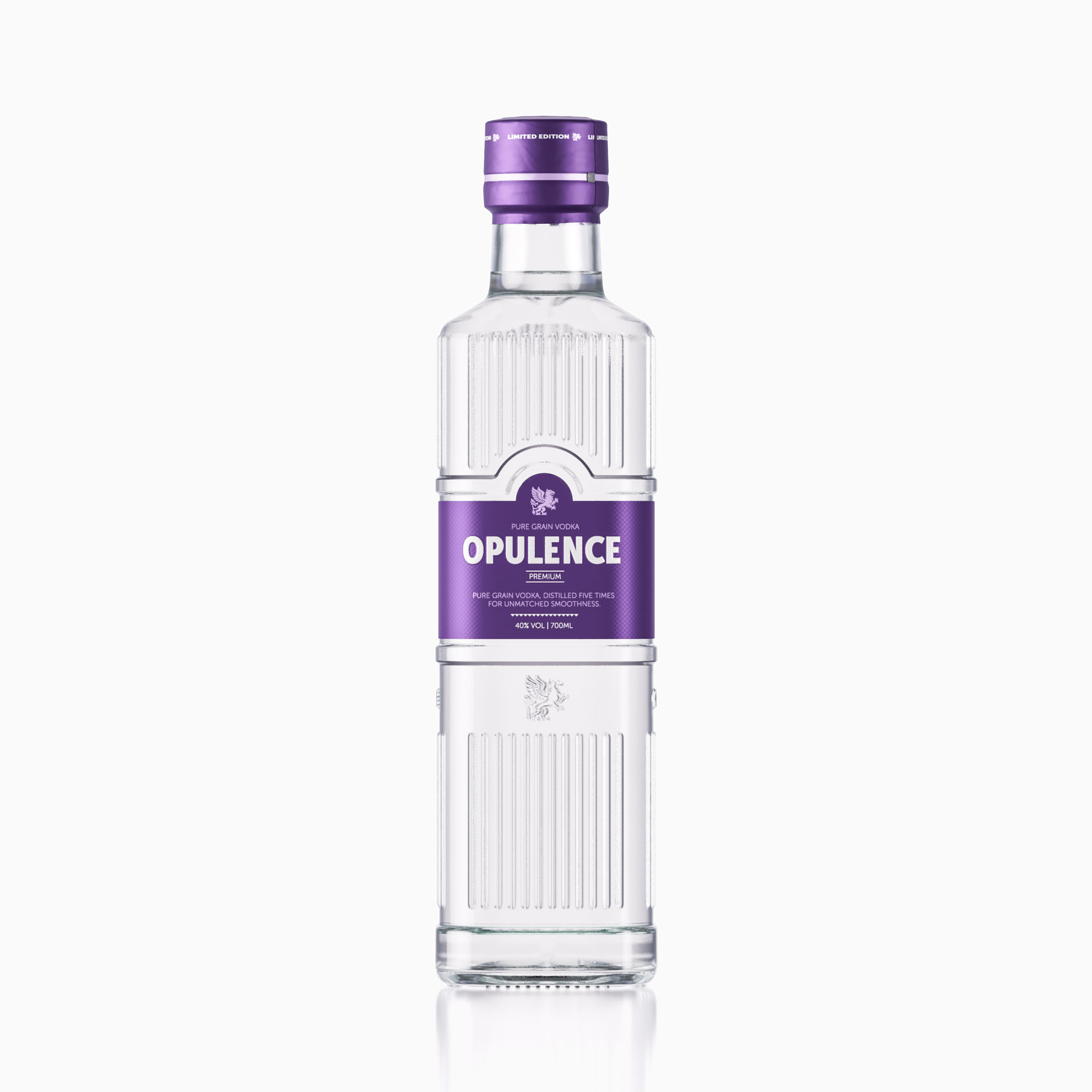 Vodka bottle 3D render