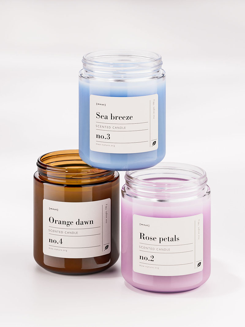 Scented candles 3d visualisation